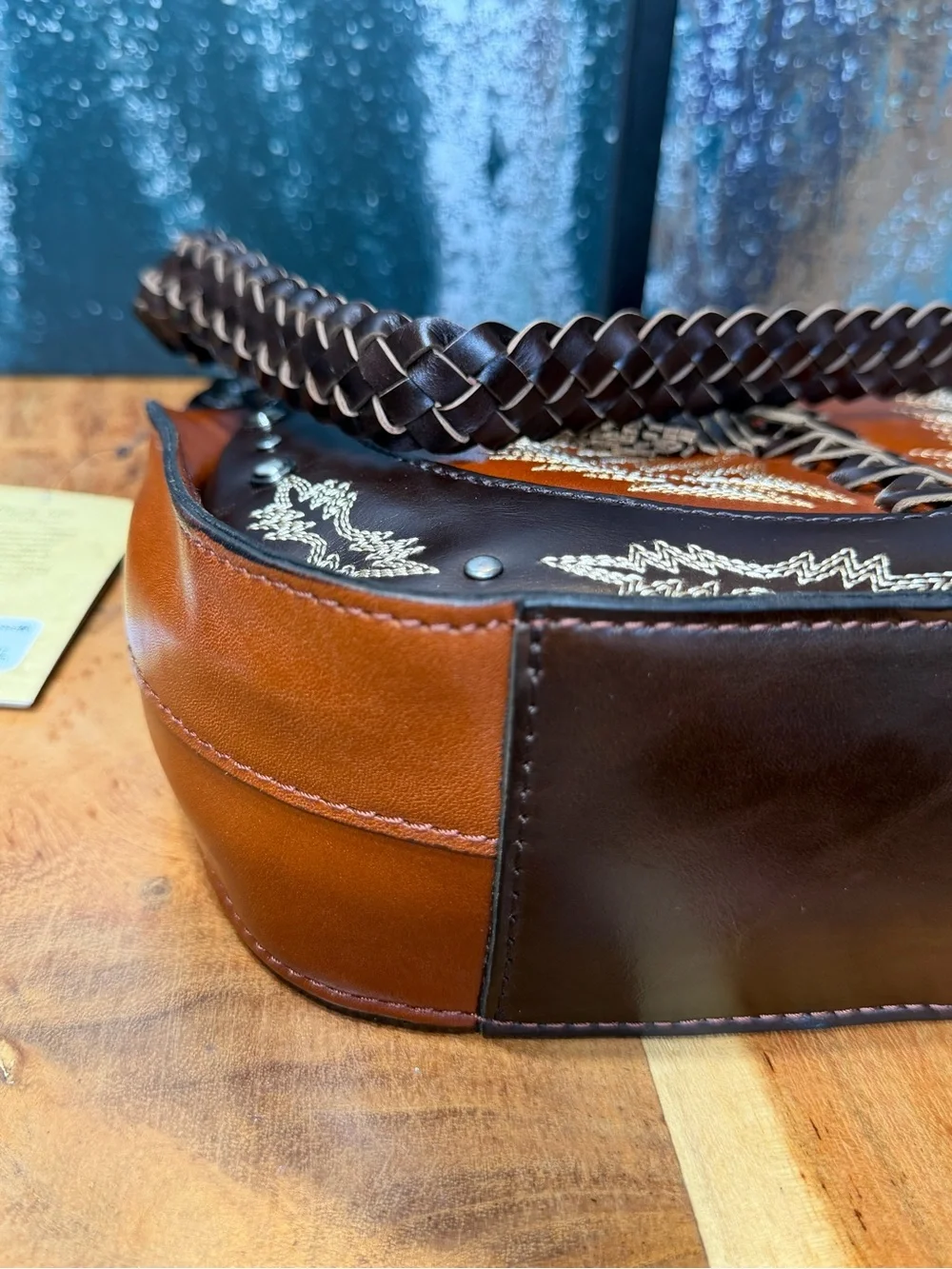 Patricia Nash Western 2010s Montana Camille Leather Hobo Crossbody